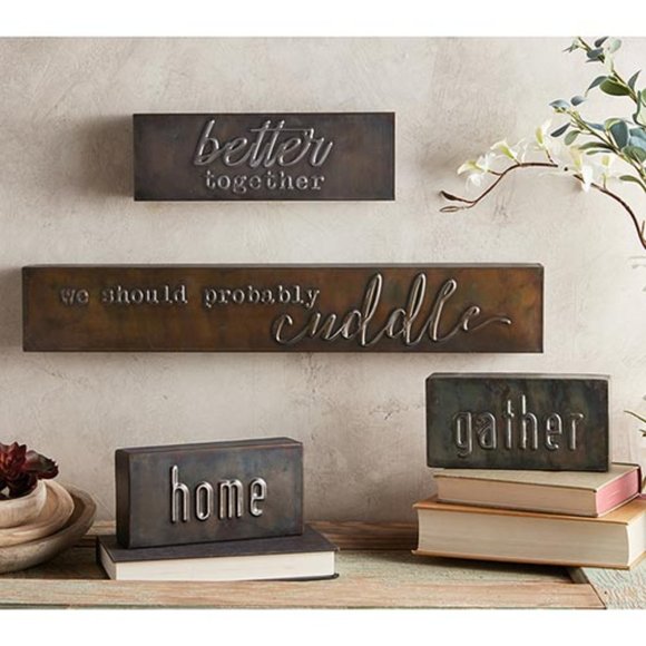 Tabletop or Wall Decor - Metal Plaque - Home - Picture 4 of 5